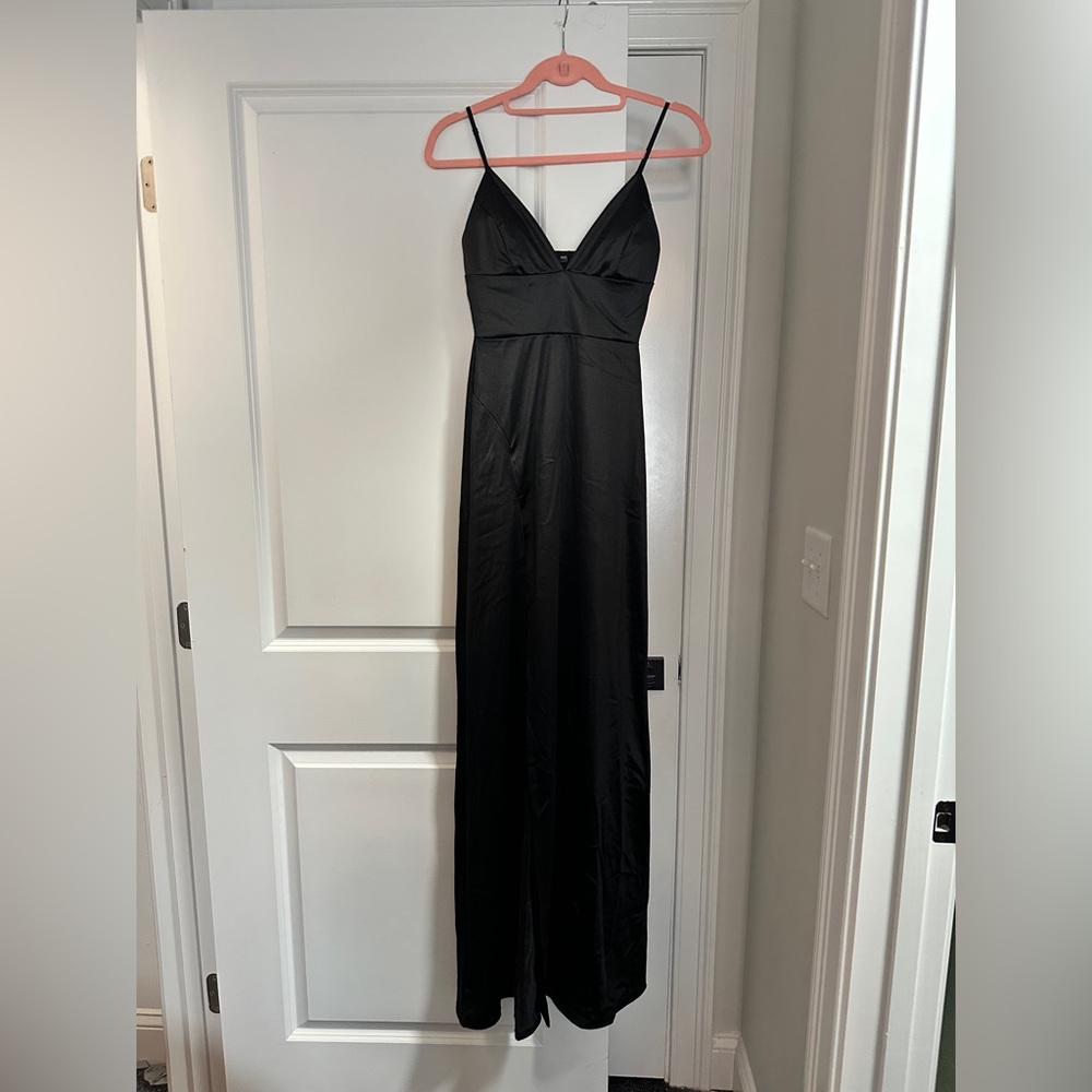 Black Satin Maxi Dress from Windsor.